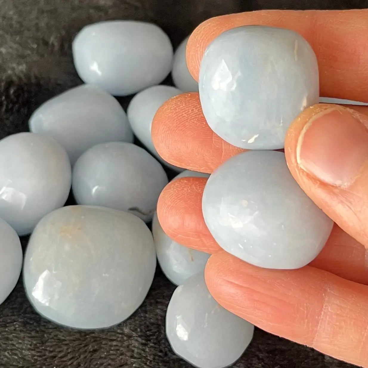 Angelite Tumbled Stone (Approx. 3/4”- 1”) BIN-1497 Shop Wholesale Crystals