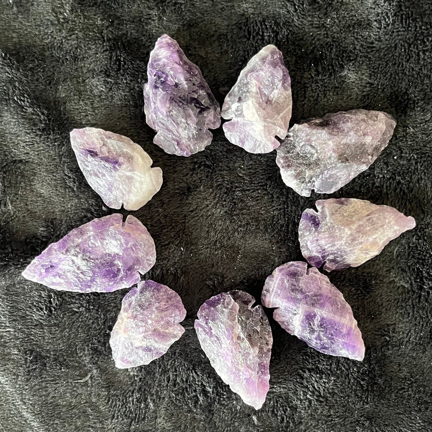 Amethyst Knapped Arrowhead (Approx. 1 1/4” - 1 5/8”) 1377