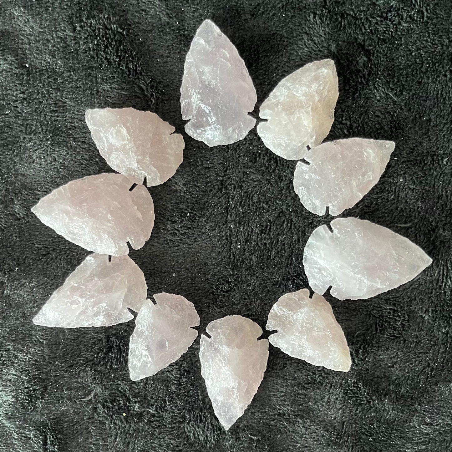 Rose Quartz Knapped Arrowhead (Approx. 1 1/4” - 1 5/8”) 1328