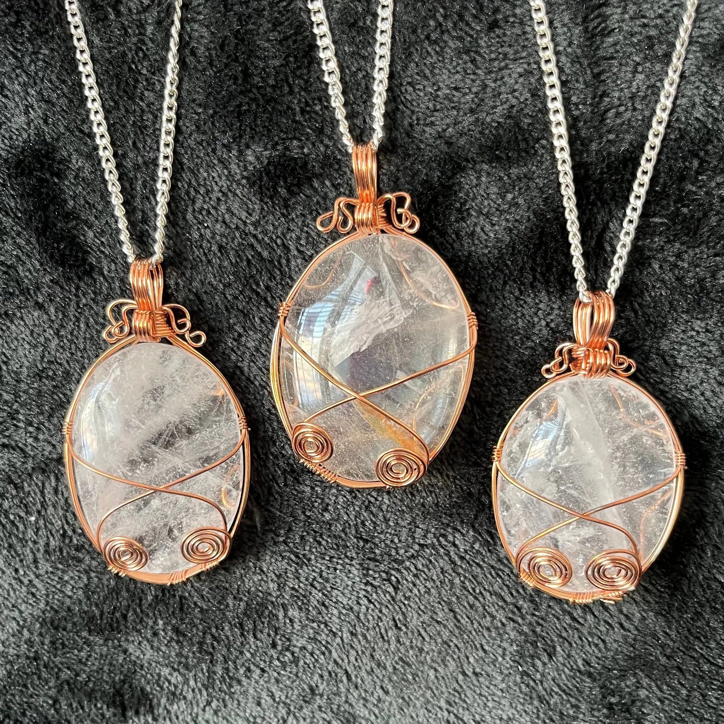 Quartz Fancy Copper Wire Wrapped Necklace NCK-2953 Shop Wholesale Crystals