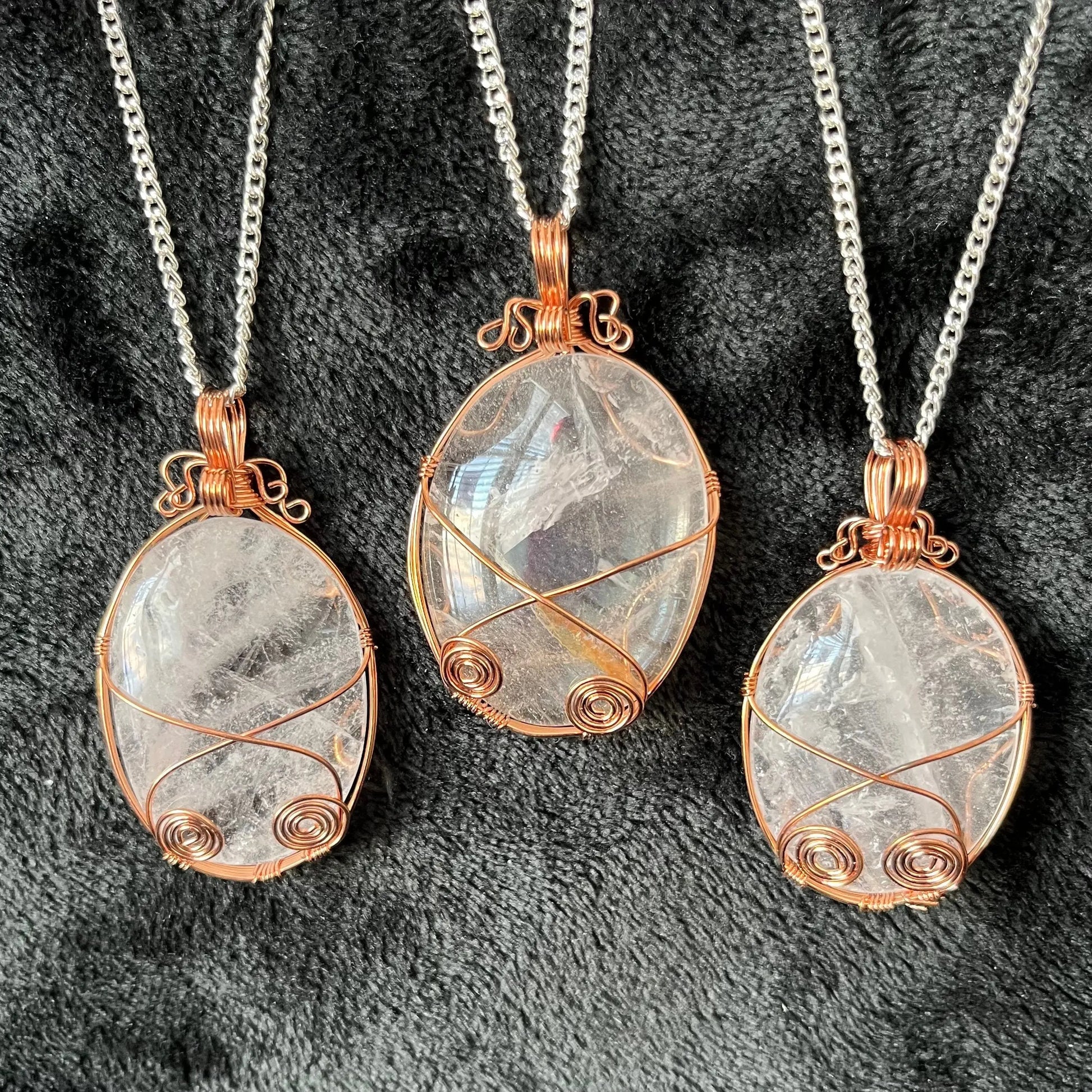 Quartz Fancy Copper Wire Wrapped Necklace NCK-2953 Shop Wholesale Crystals