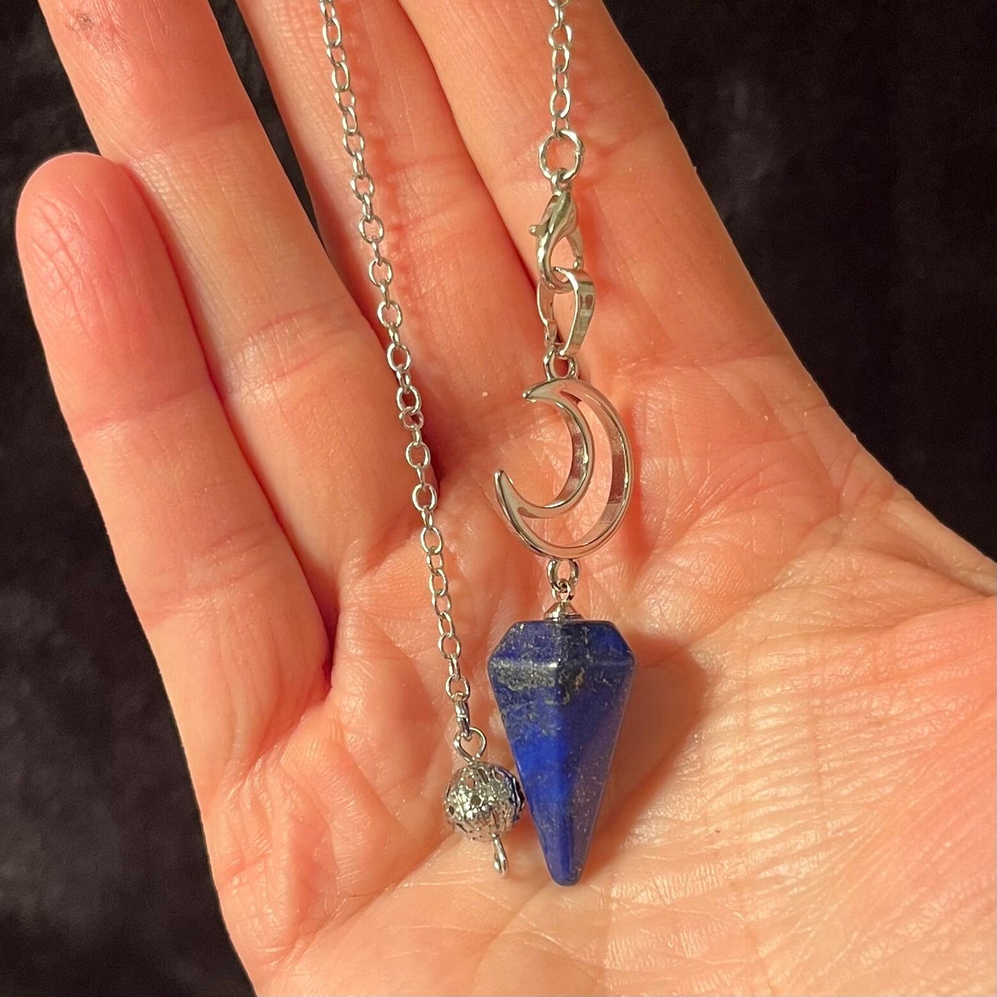 Lapis Lazuli Moon Pendulum PND-0008