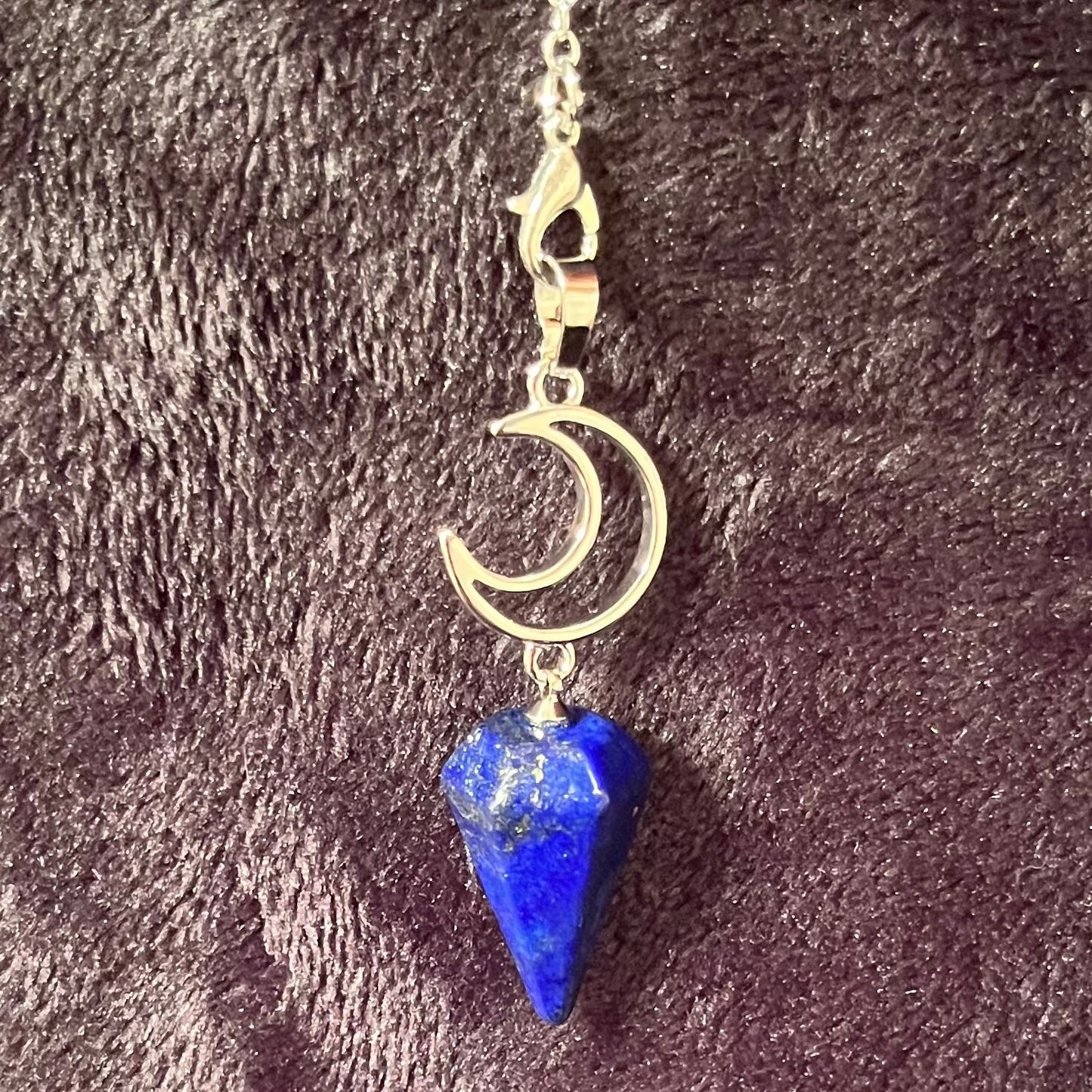 Lapis Lazuli Moon Pendulum PND-0008