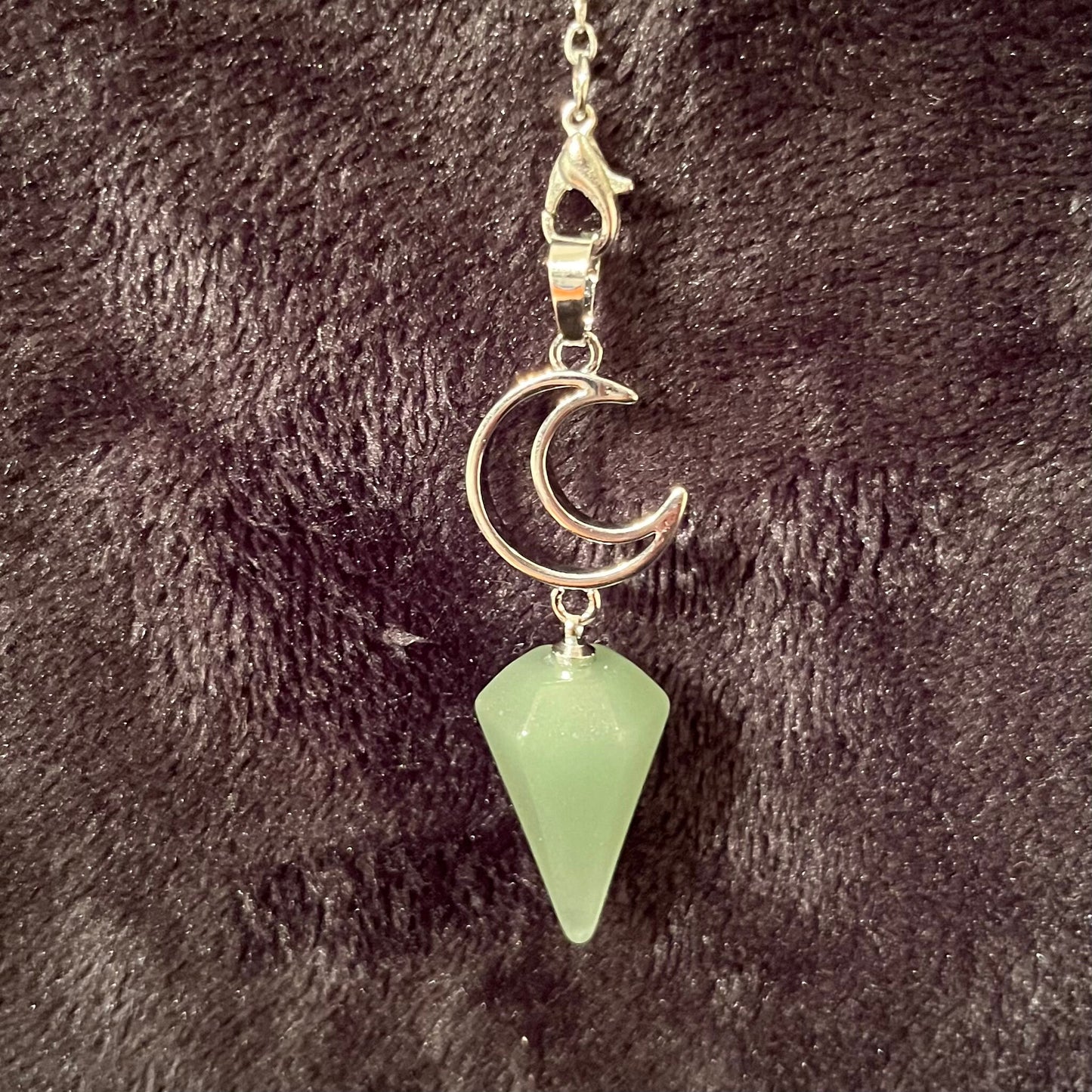 Green Aventurine Moon Pendulum PND-0006