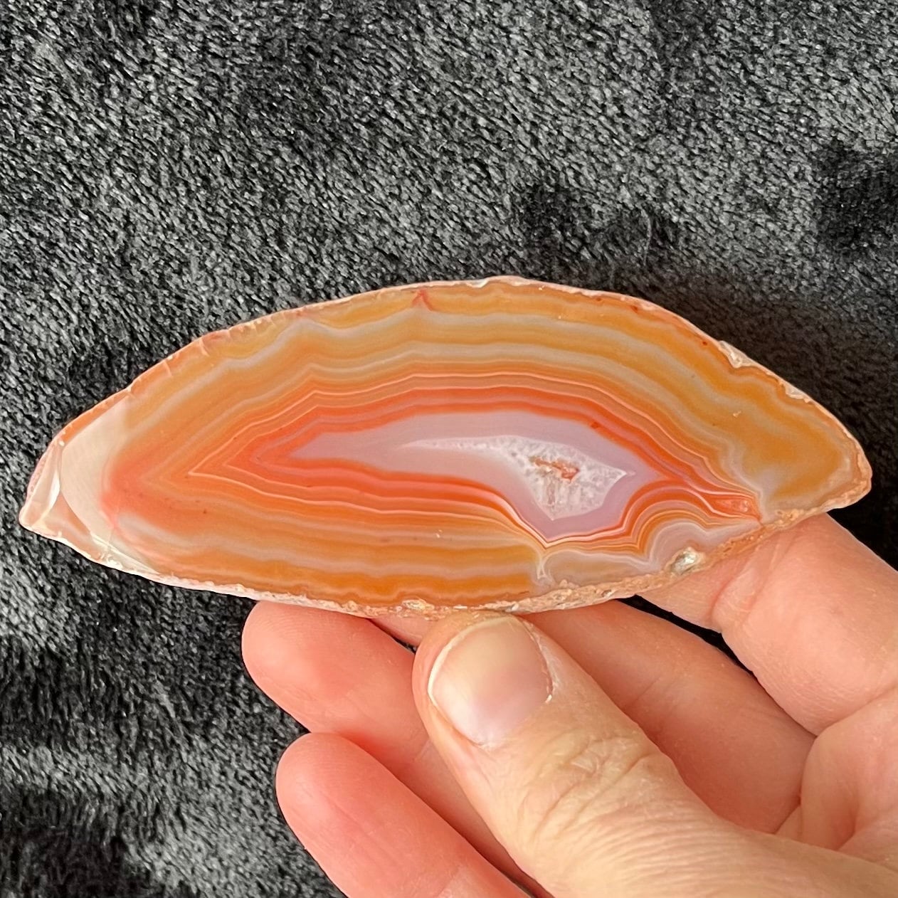 Agate Slice, Carnelian Orange (Approx. 3”-3 1/2”) 0336