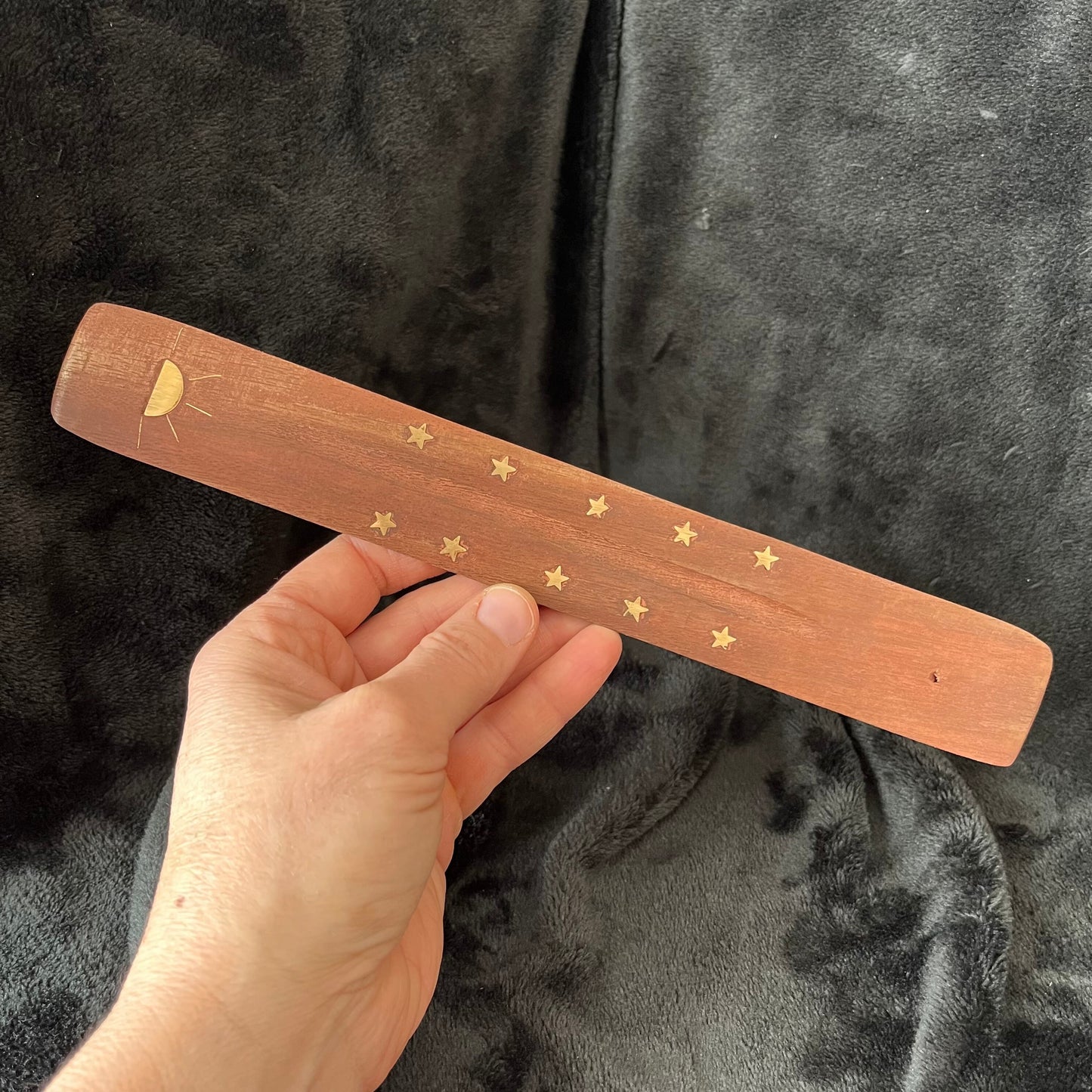 Wooden Incense Tray, Gold Sun 1650