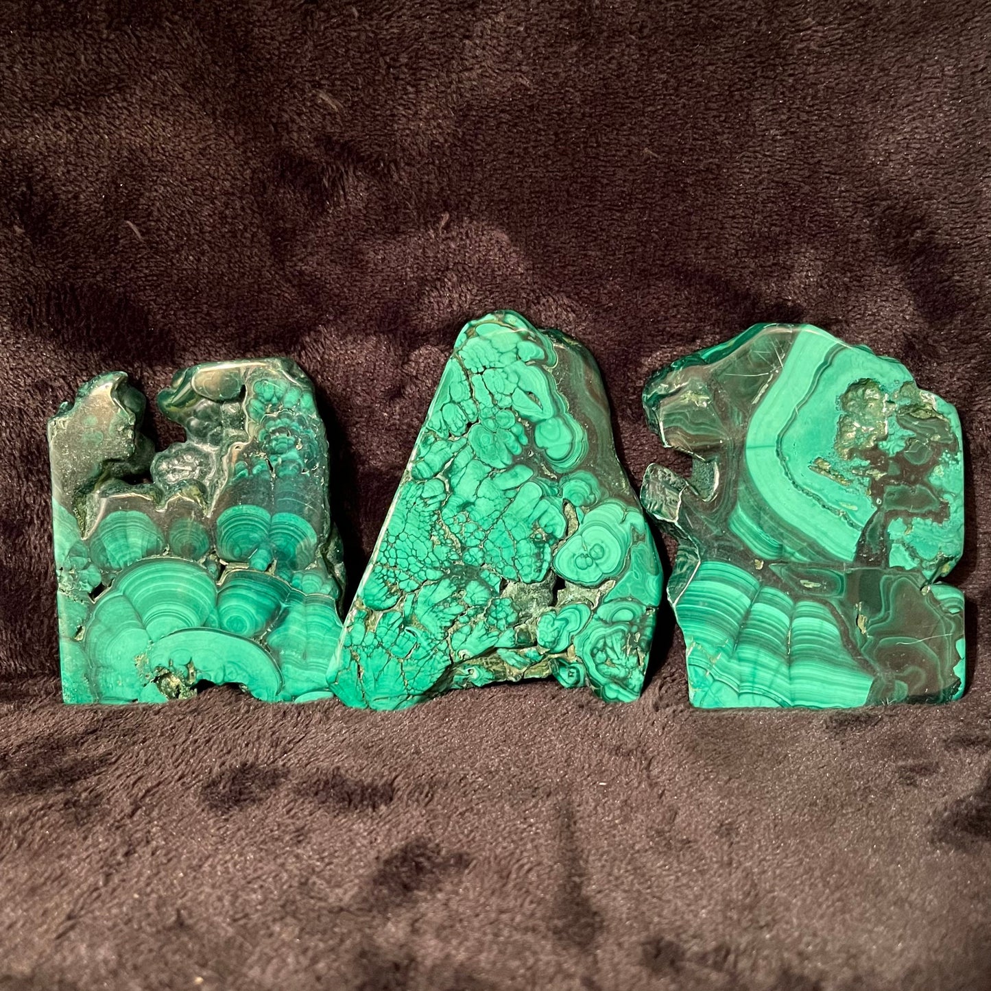 Malachite Polished Slab (Approx. 3 1/2 - 4 1/2”) 0388