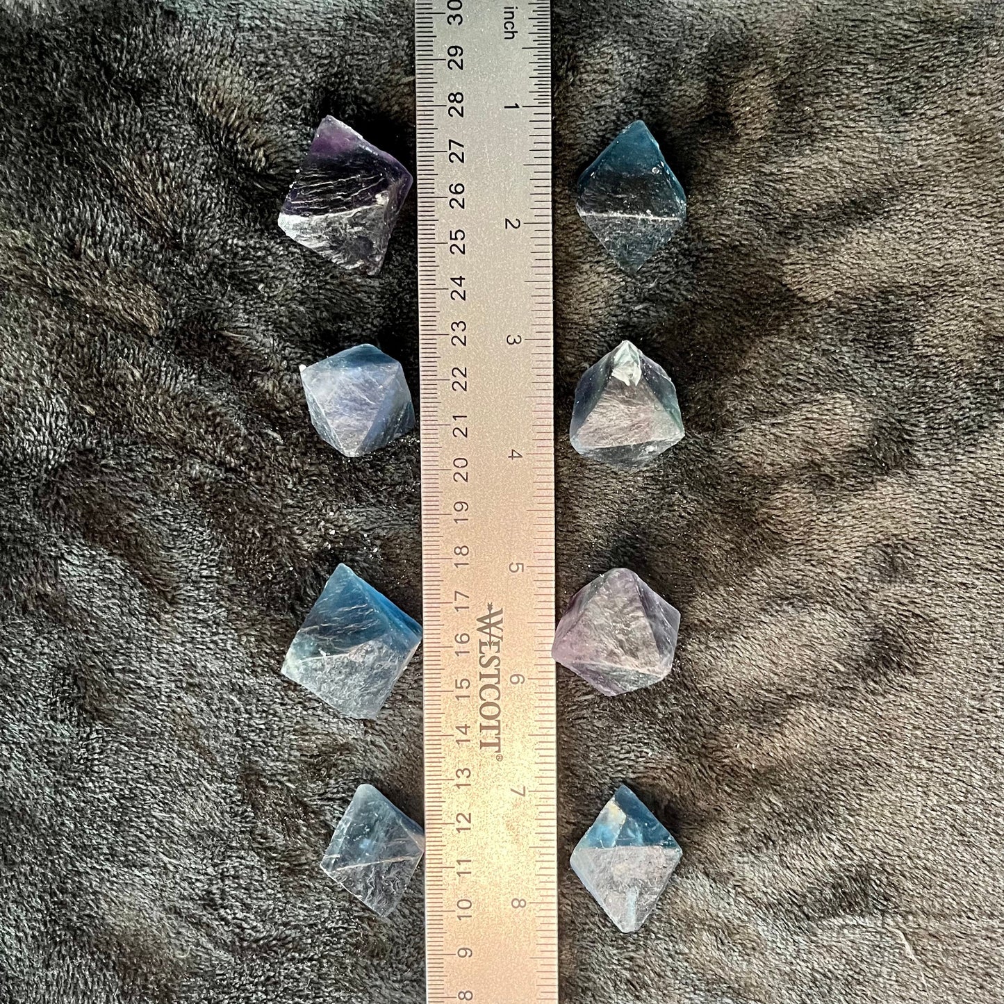 Blue Fluorite Crystal, Octahedron (Approx. 1 1/4” - 1 3/4”) 0690