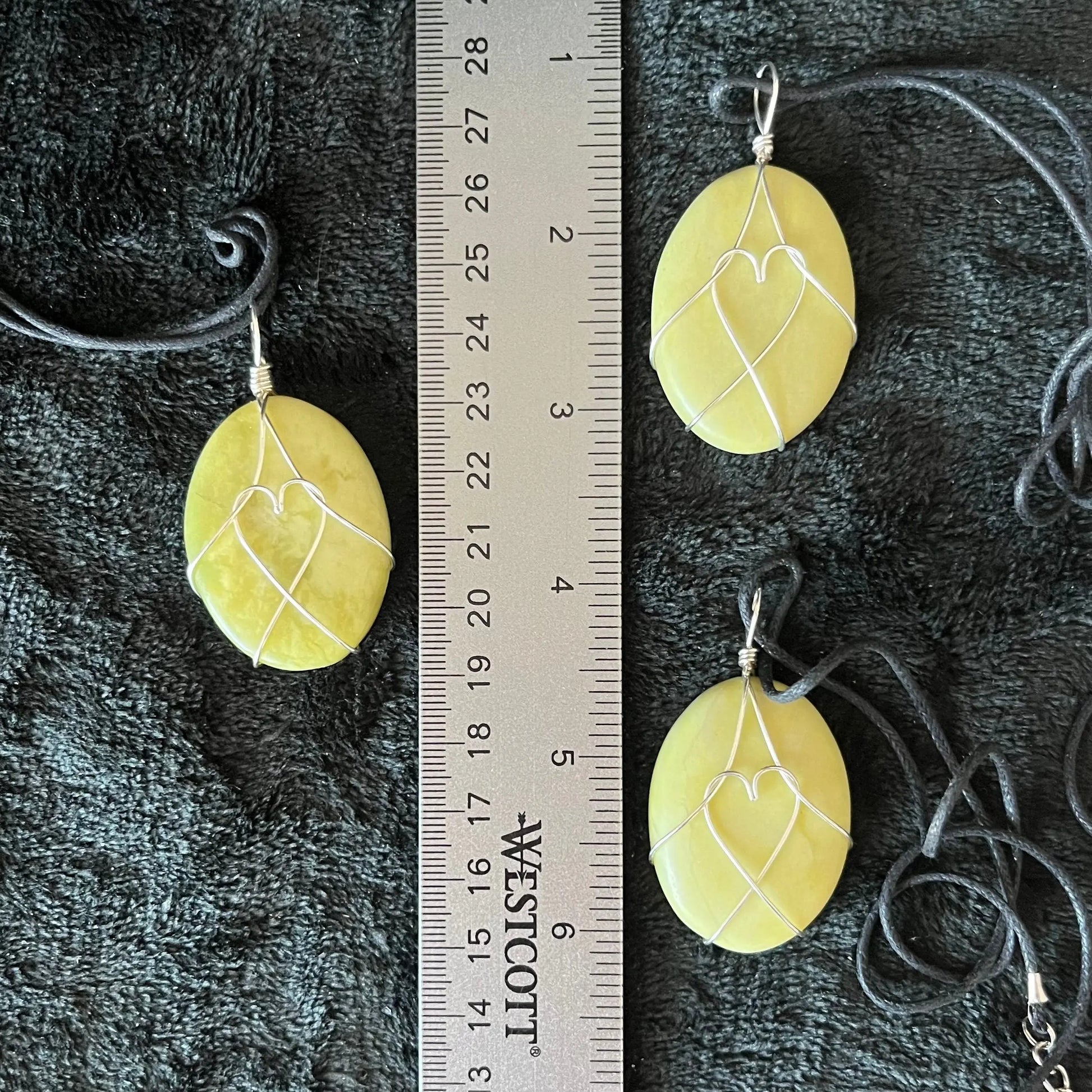 Healerite Worry Stone Wire Wrapped Necklace, with Heart NCK-2982 Shop Wholesale Crystals