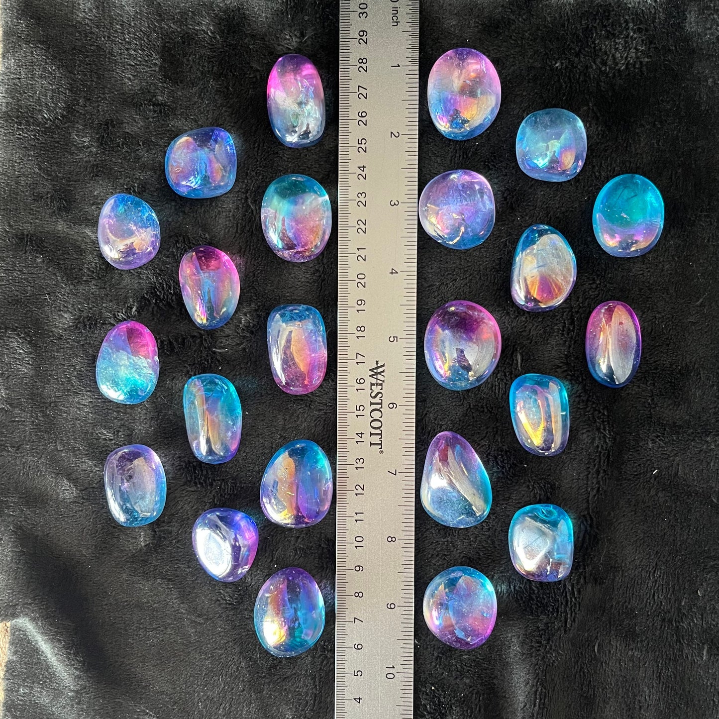 Dreamy Aura Quartz Tumbled Stone, Pink and Blue (Approx. 1 1/8” - 1 1/2”) 0445