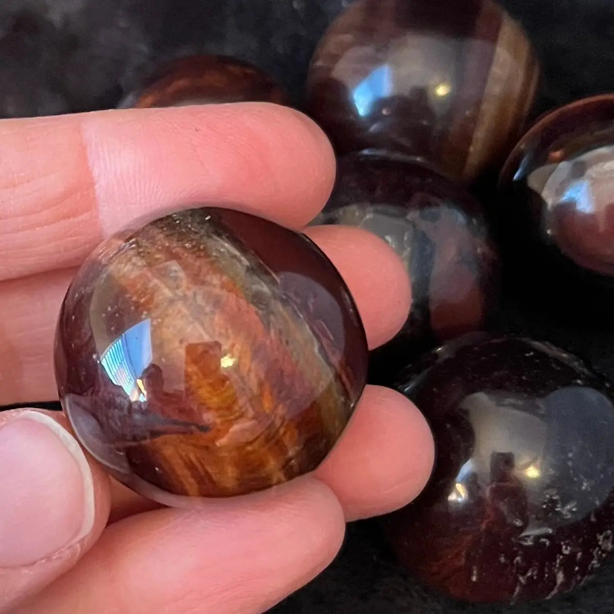 Red Tiger Eye Sphere (Approx. 30-33mm) 1241 Shop Wholesale Crystals