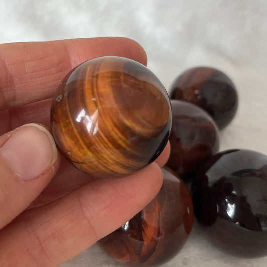 Red Tiger Eye Sphere (Approx. 34 - 38mm) 1225