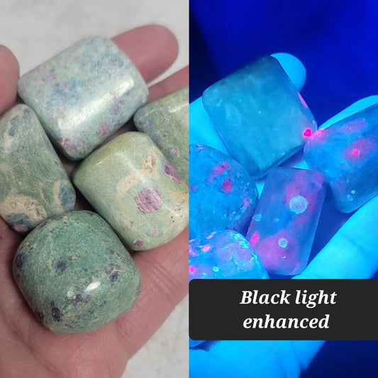 Ruby In Fuschite (Approx. 1 1/4" - 1 1/2") BIN-1358 Heart Chakra, Truth, Love, Attract Love Shop Wholesale Crystals