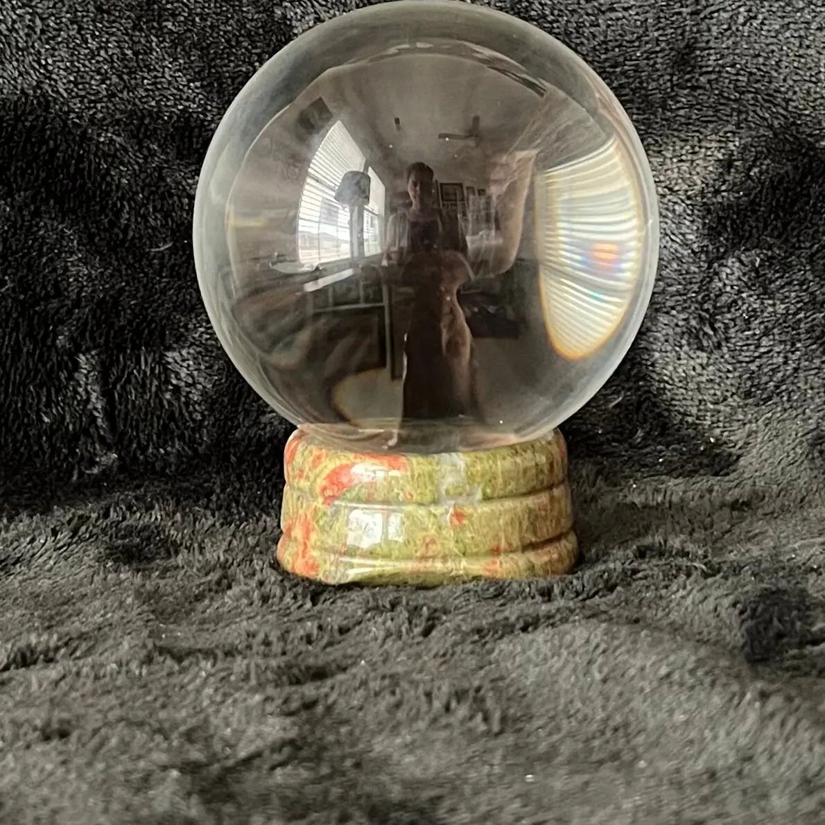 Unakite Jasper Sphere Stand (Approx 50mm) 1569 Shop Wholesale Crystals