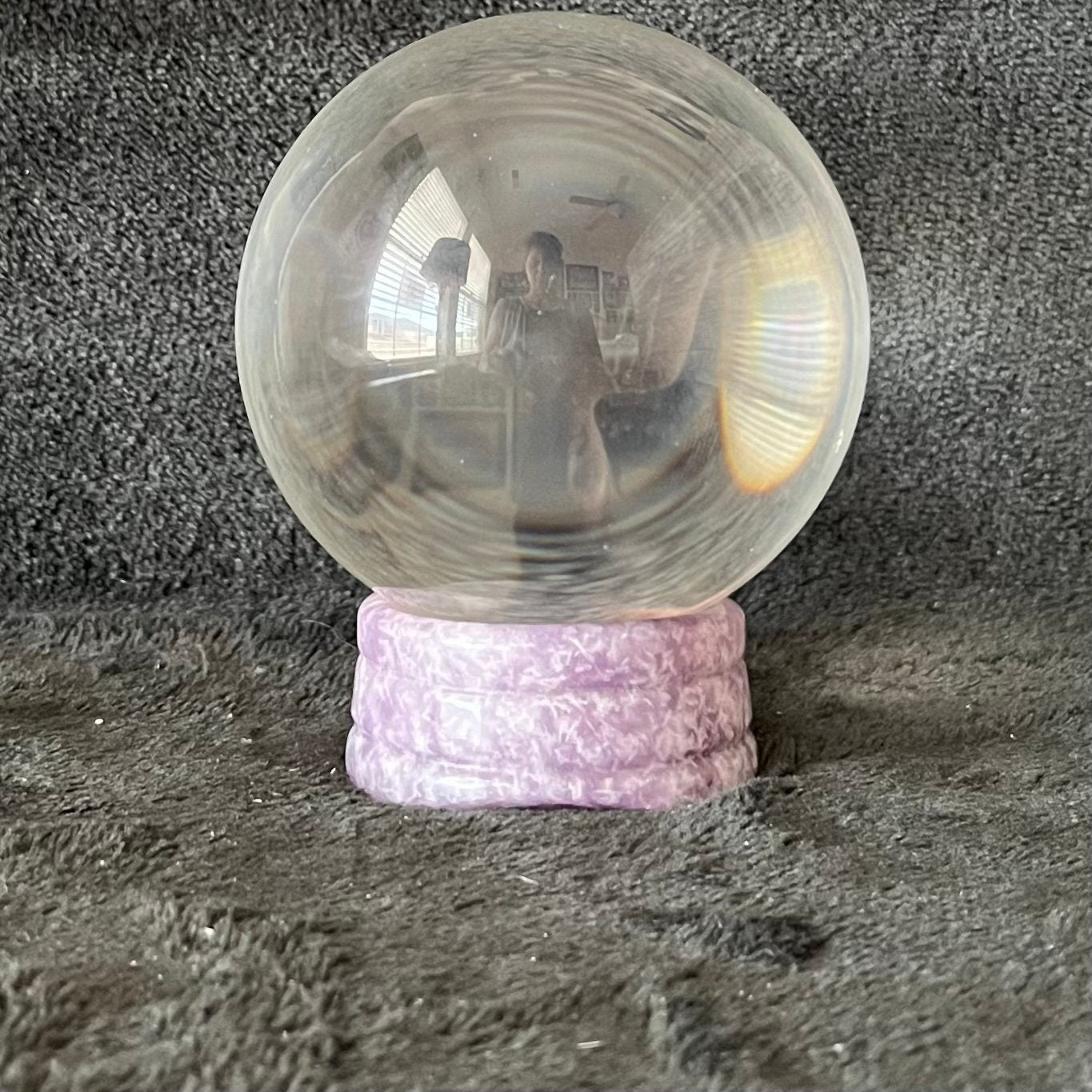 Lepidolite Sphere Stand (Approx 50mm) 1556