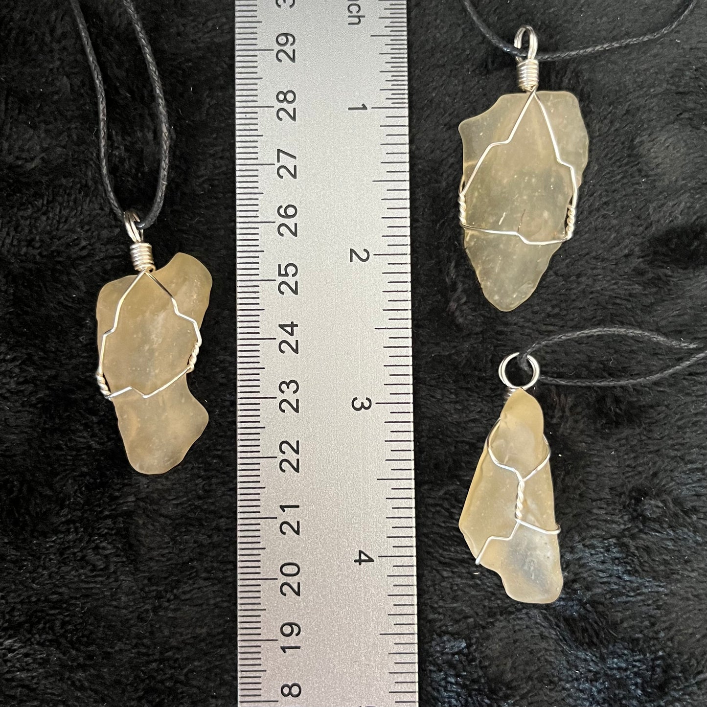 Libyan Desert Glass Wire Wrapped Necklace WN-0207