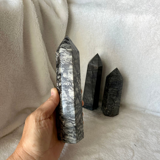 Spiderweb Jasper Obelisk, 1 pound  WO-0043