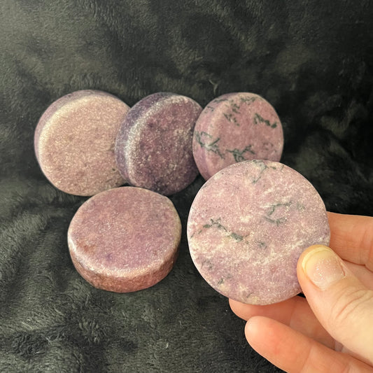 Lepidolite Disk, 1 Pound,  WF-0013