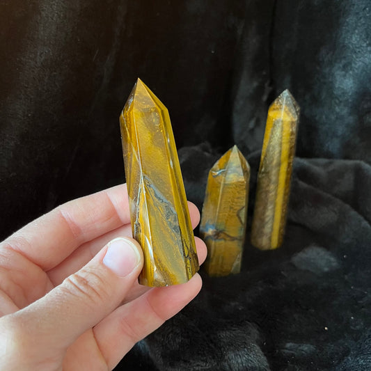 Tiger Eye Obelisk, 1 pound, WO-0002