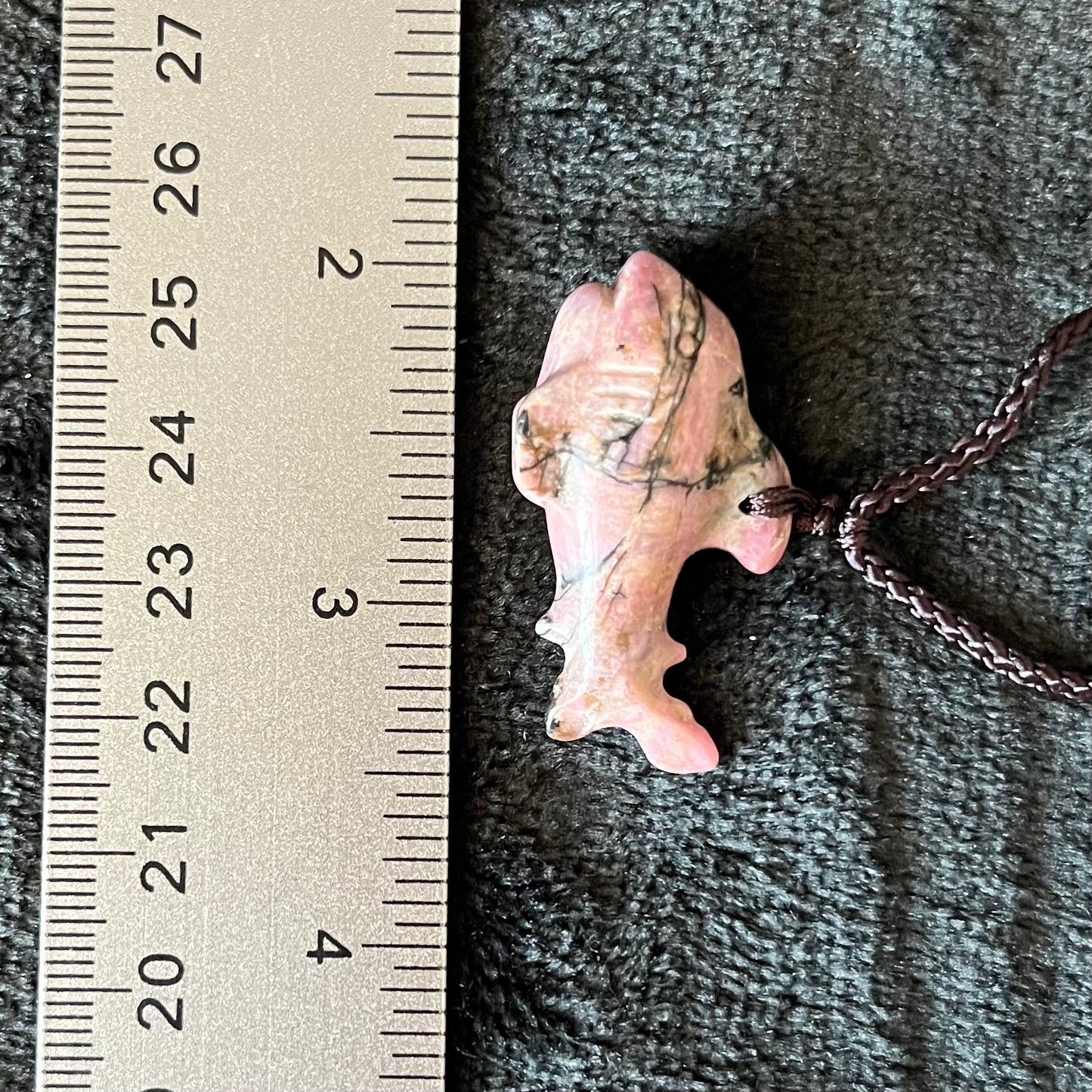 Rhodonite Shark Necklace WN-0281