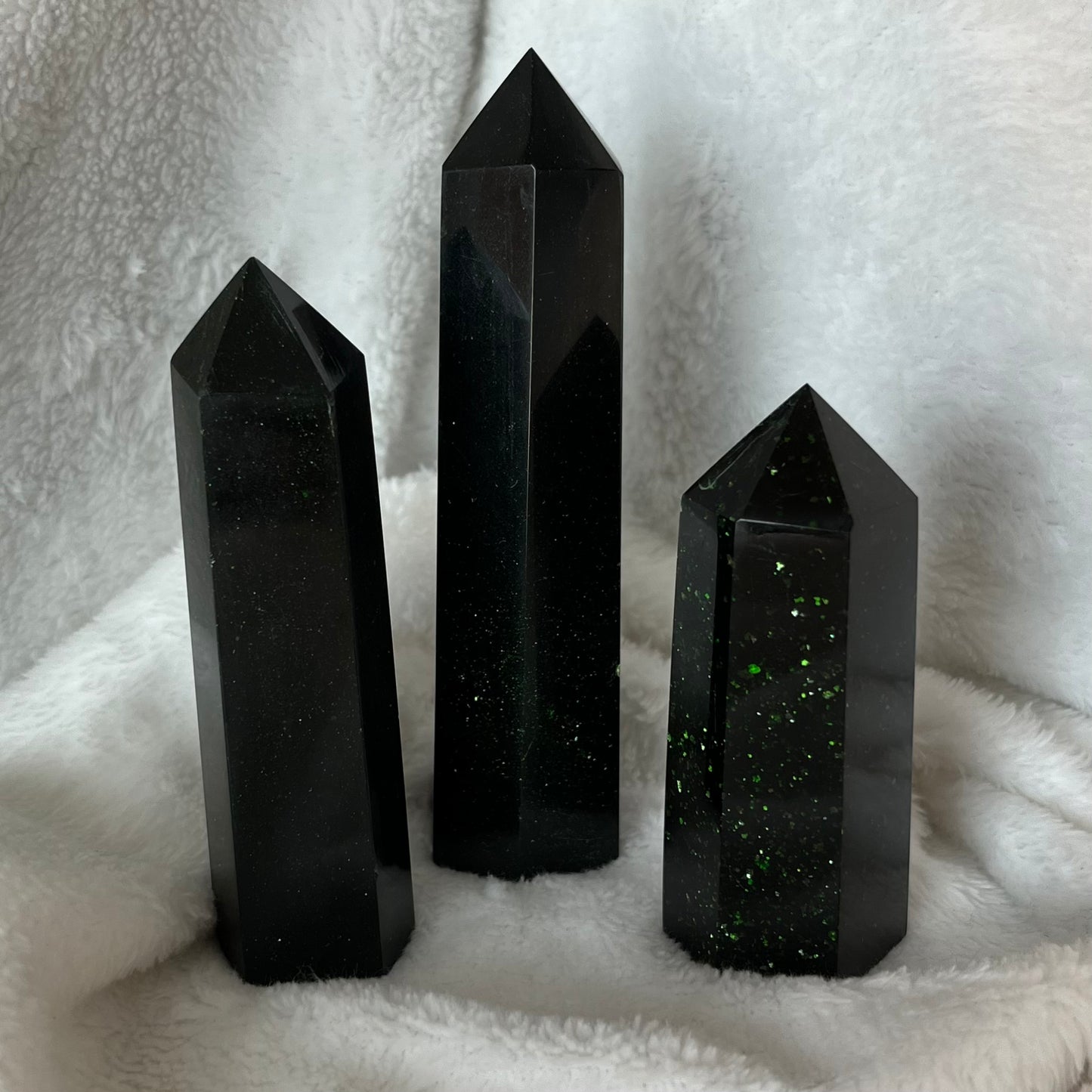 Green Goldstone Obelisk, 1 pound, WO-0012