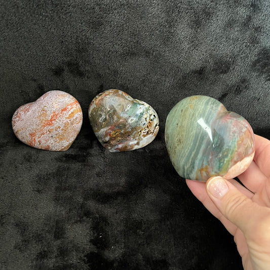 Ocean Jasper Large Heart, 1 Pound, WH-0014