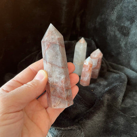 Fire Quartz Obelisk, 1 pound, WO-0010